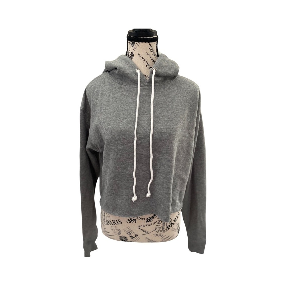 Wild Fable Women's Cropped Gray Cutoff Sweatshirt Hoodie NWT Size XS